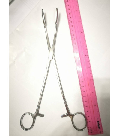 Корнцанг зігнутий для перев