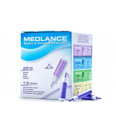 Скарифыкатор автоматичний (без болі) Медланс (фіолетовий , жовтий, зелений , синій) 200 шт