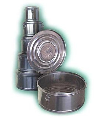 Коробка стерилізаційна кругла з фільтром КСКФ-3 (Об'єм 3 дм3, Діаметр 175мм)